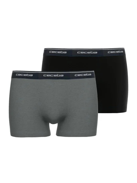 CECEBA Boxeralsók szürke melír / fekete fehér