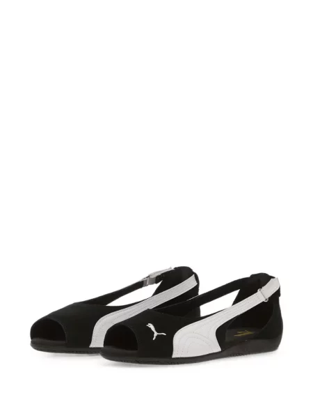 Sandale Puma cu broderie fără toc negru