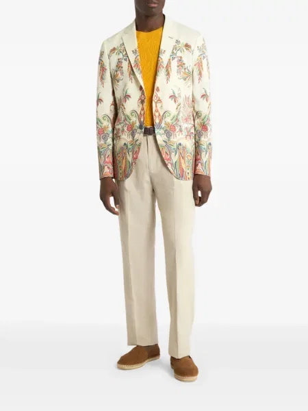 Πλεκτή μπλούζα Etro paisley κίτρινο