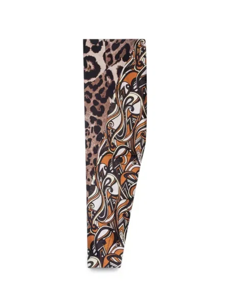 Fular Pierre-louis Mascia de mătase cu imagine cu model leopard