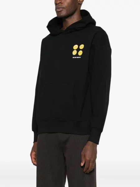 Hanorac cu glugă Barrow cu imagine negru