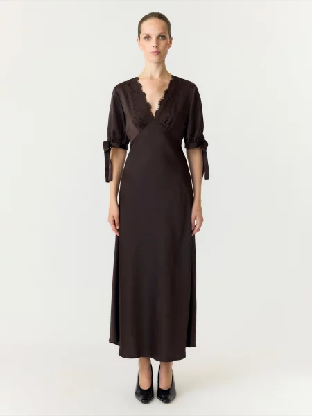 YAS Rochie de seară YASPELLA închis maro