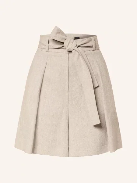Boss Szorty Tojuna Z Lnu beige beżowe
