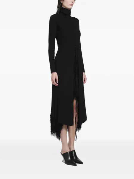 Rochie Ya Yi de lână țesută negru