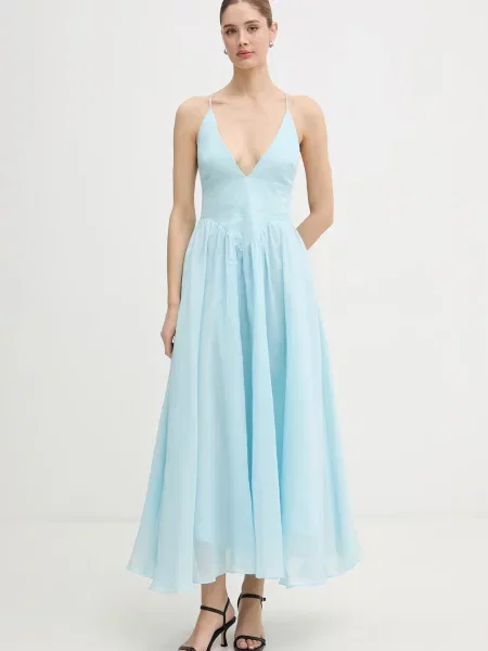 Bardot sukienka niebieska