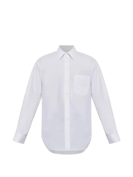 Cămașă Balenciaga cu broderie alb