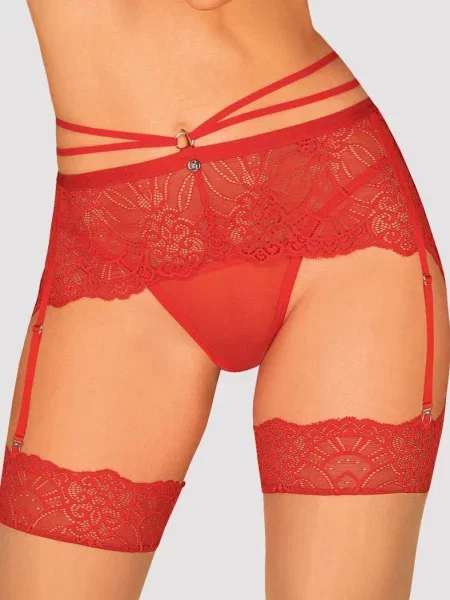 С декоративными ремешками Пояс_Obsessive_Loventy червоний