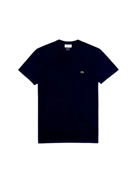 Granatowa koszulka z krótkim rękawem Lacoste Pima XS niebieska