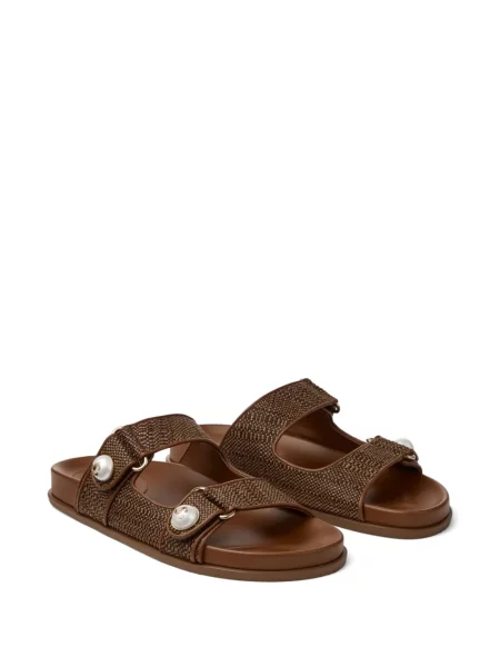 Sandale Jimmy Choo cu perle maro