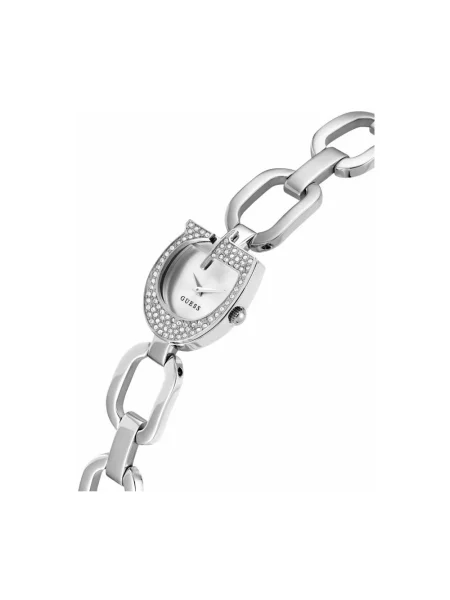 Lniany zegarek Guess szary