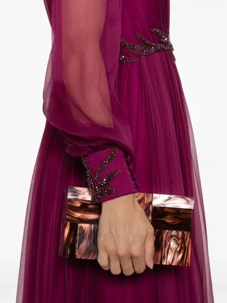 Rochie M.marquise plisată de costum roz