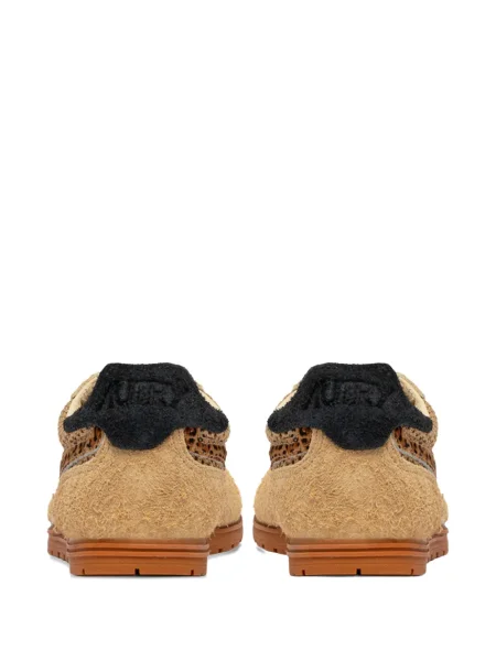 Sneakerși Autry din piele cu imagine cu model leopard maro