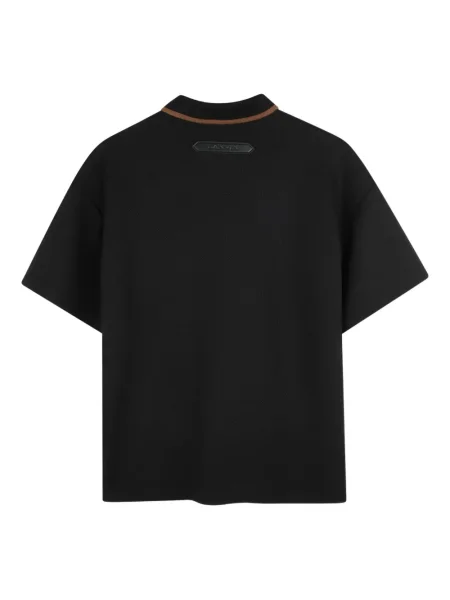 Koszulka polo dziecięca Lanvin Enfant czarna