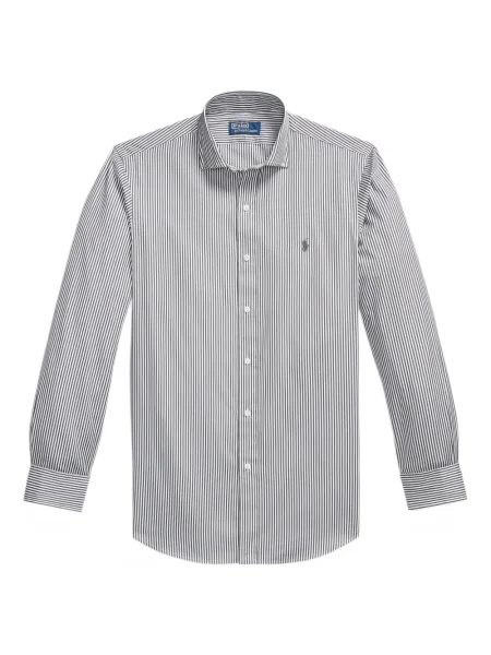 Dlouhá pruhovaná s límcem kšiltovka Polo Ralph Lauren modrá