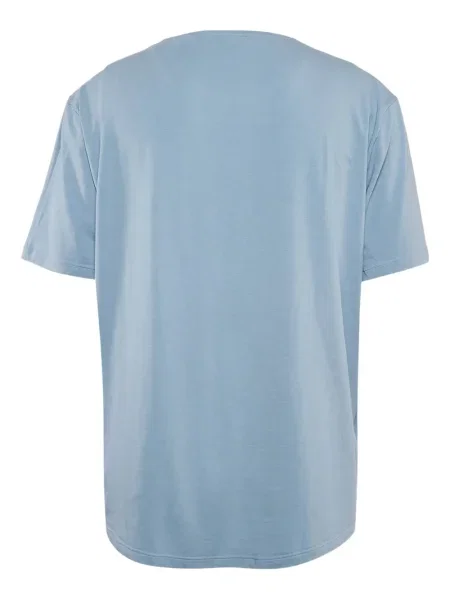 Tricou Boss cu broderie albastru