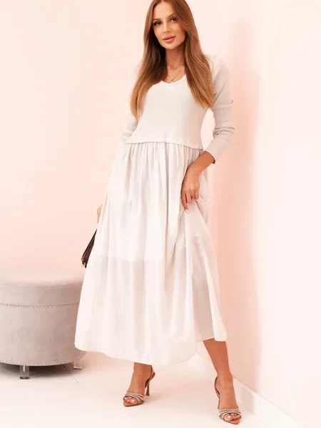 Dolgo obleka maxi obleka Kesi Włoski bež