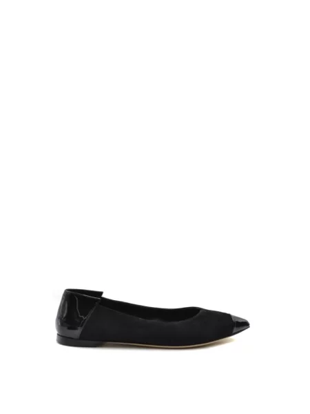 Balerinki Giuseppe Zanotti zamszowe czarne