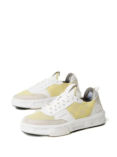 Sneakerși Twinset cu șireturi din dantelă alb