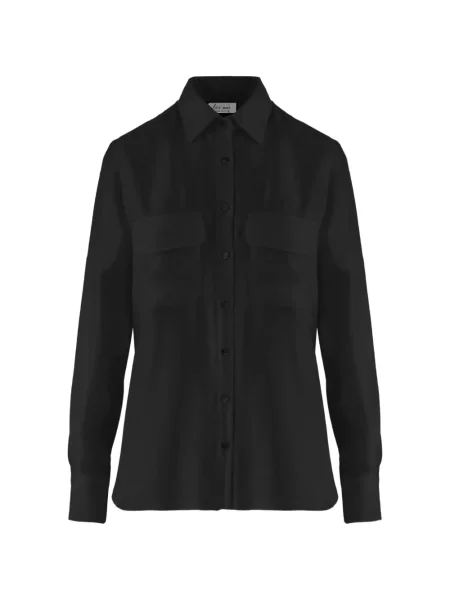 Cămașă Her Shirt de mătase negru