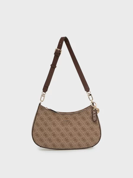 Сумка Guess з принтом бежева