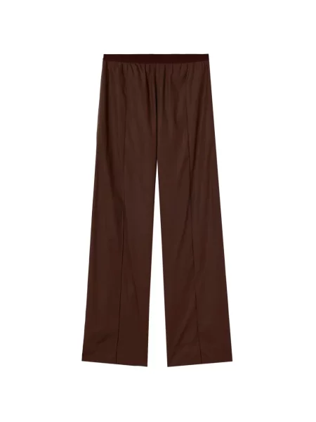 Pantaloni Plan C cu picior lat maro