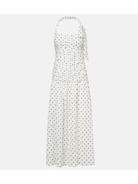 Rochie maxi Posse cu buline de costum albastru