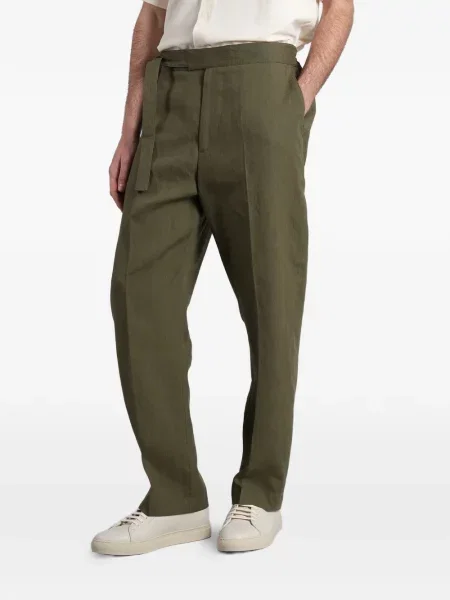 Cu centură pantaloni Paul Smith verde