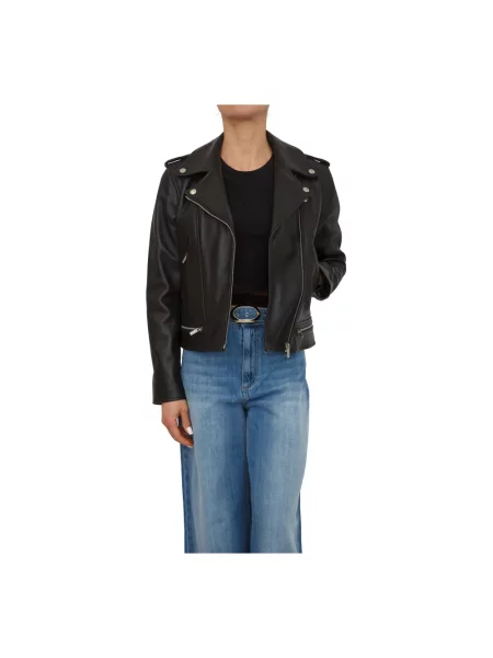 Twinset Kurtki Kobieta XS Chiodo Jacket czarny