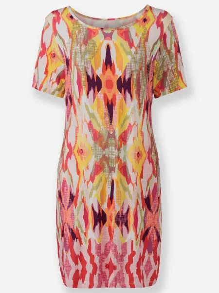 Heine Rochie / oliv / mov mură / portocaliu galben