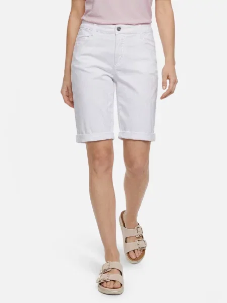 MAC Spodenki jeansowe Shorty Kobiety biały