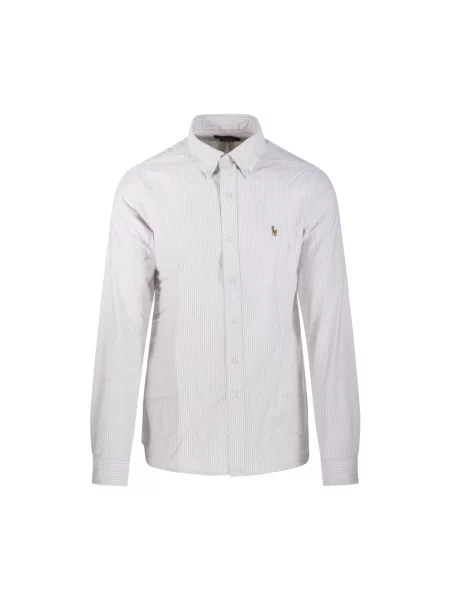 Polo Ralph Lauren koszula casualowa Custom Fit Mężczyźni Slim Fit beżowy|biały w paski L beżowa
