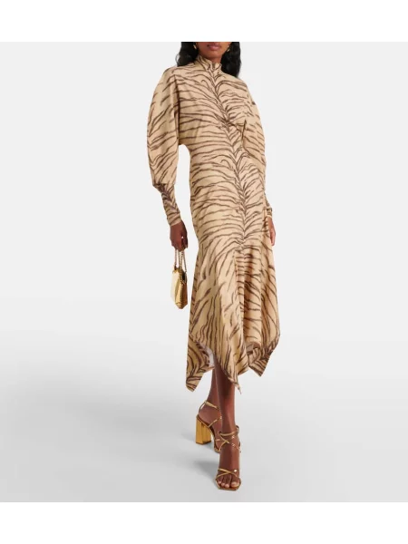 Rochie midi Stella Mccartney din jerseu până la genunchi de costum alb