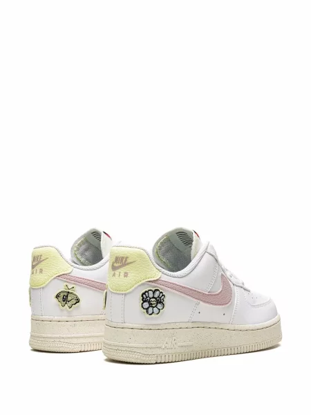 Květinové tenisky Nike Air Force 1 bílé