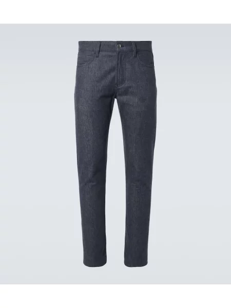 Дънки straight leg Loro Piana синьо