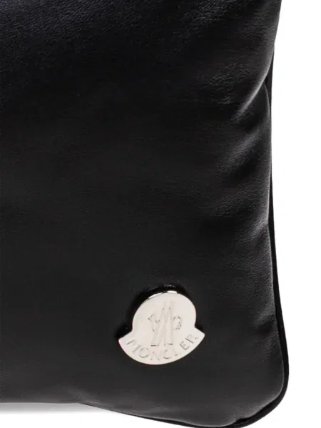 Geanta de piele Moncler din piele negru