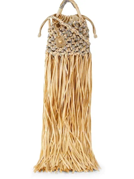 Kurt Geiger London klasična torbica Mini Macrame Crystal Bag rumena