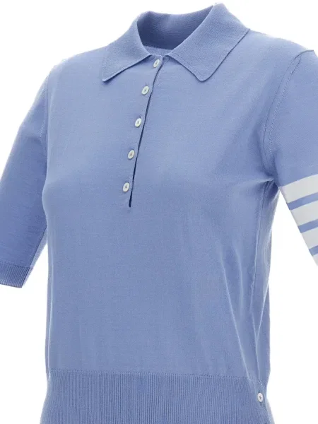 Polo Thom Browne cu dungi albastru