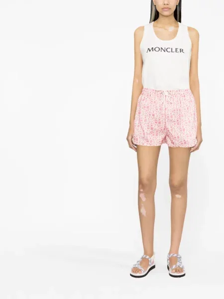 Raštuotos šortai Moncler rožinė