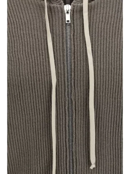 Hanorac cu glugă Rick Owens tricotate gri