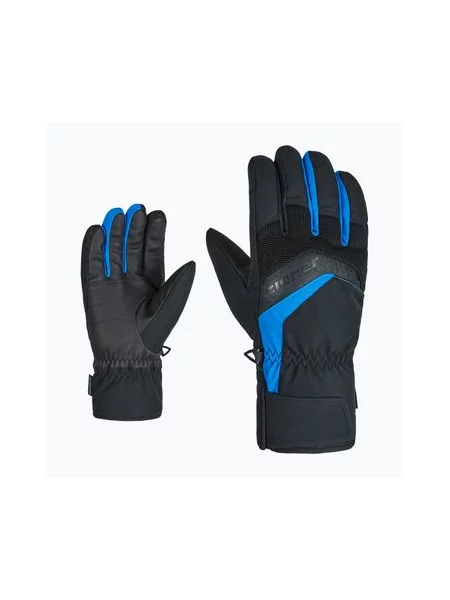 Лижні рукавиці ZIENER Gabino чорні/персиково-сині чорні