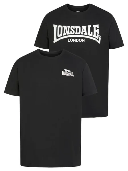LONSDALE Tricou negru alb