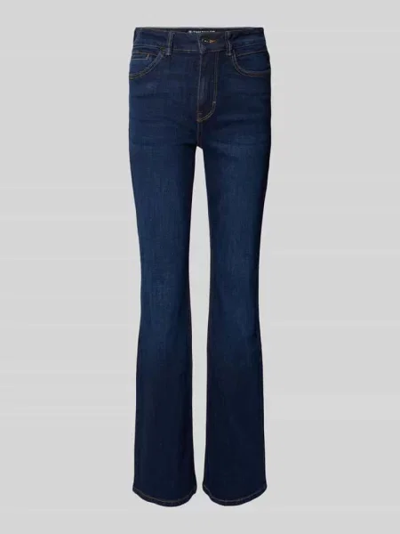 Jeansy z poszerzaną nogawką o kroju slim fit z mieszanki bawełny model ‘STELLA’ Tom Tailor niebieskie