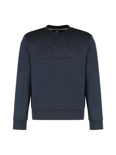 BOSS bluza granatowy z aplikacją niebieska