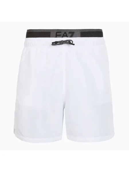 Pantaloni scurți de sport Ea7 Emporio Armani alb