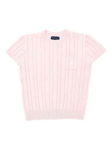 Top dziecięcy Polo Ralph Lauren różowy