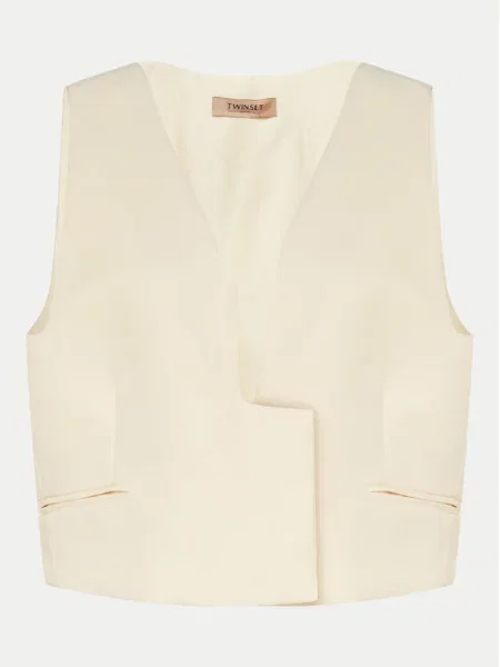 TWINSET Vestă elegantă Écru