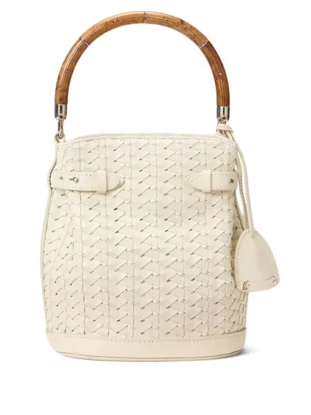 Geantă bucket Ralph Lauren Collection țesută