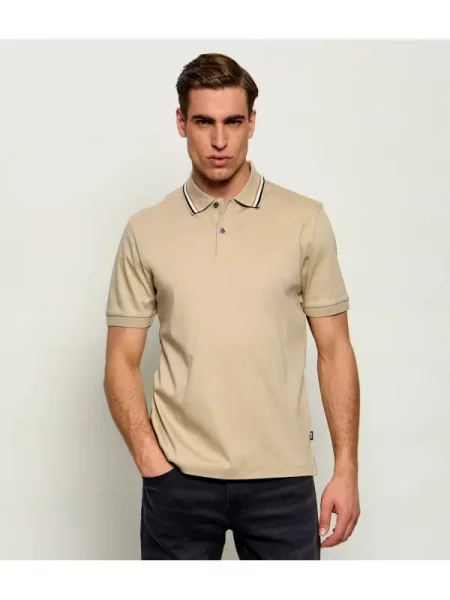 Tricou polo Boss Black bej