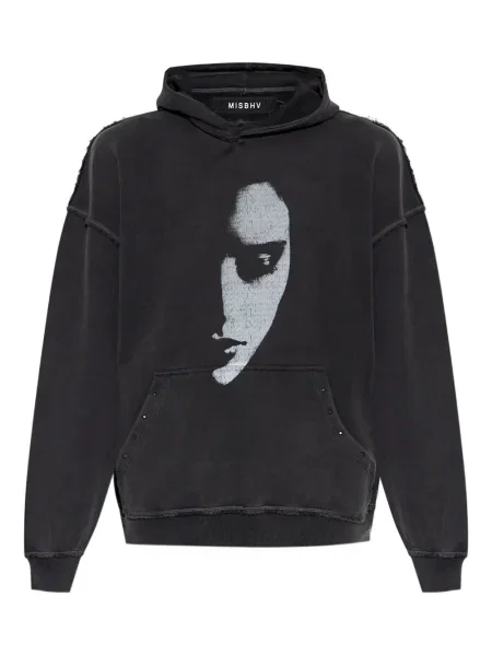 Суичър с качулка Misbhv с принт черно