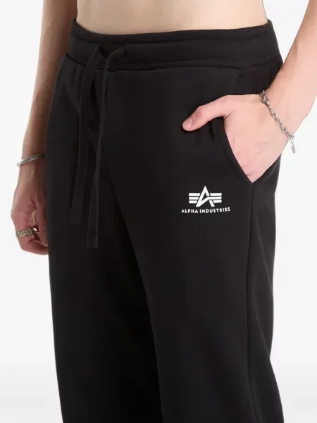 Spodnie Alpha Industries z nadrukiem do biegania czarne